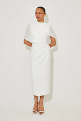 Gathered Midi Dress
