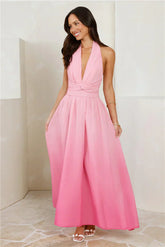 Kiss And Tell Halter Maxi Dress
