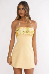 Sunbeam Bust Mini Dress Butter