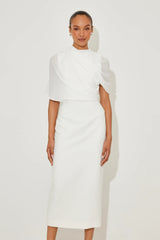 Gathered Midi Dress