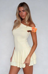 Lovey Dovey Mini Dress Lemon
