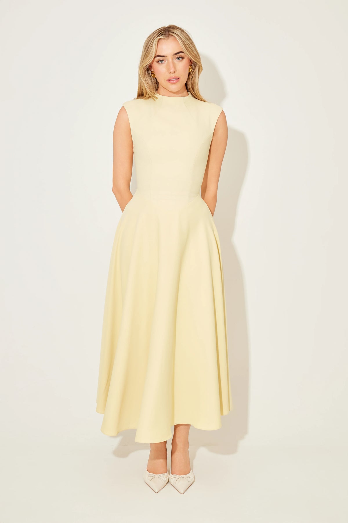 High Waist Midi Dress
