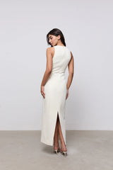 Cotton Mix Midi Dress
