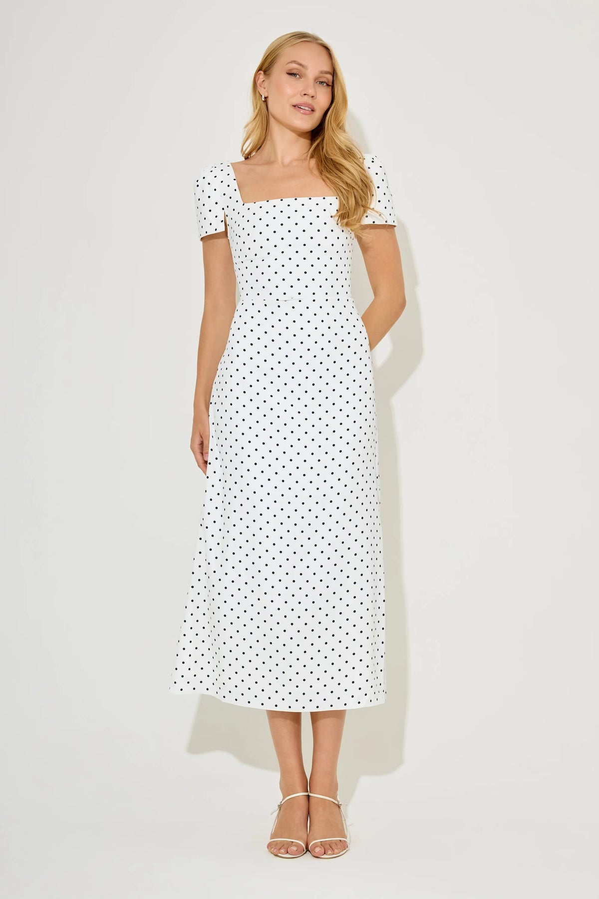 Square Neck Slip Midi Dress